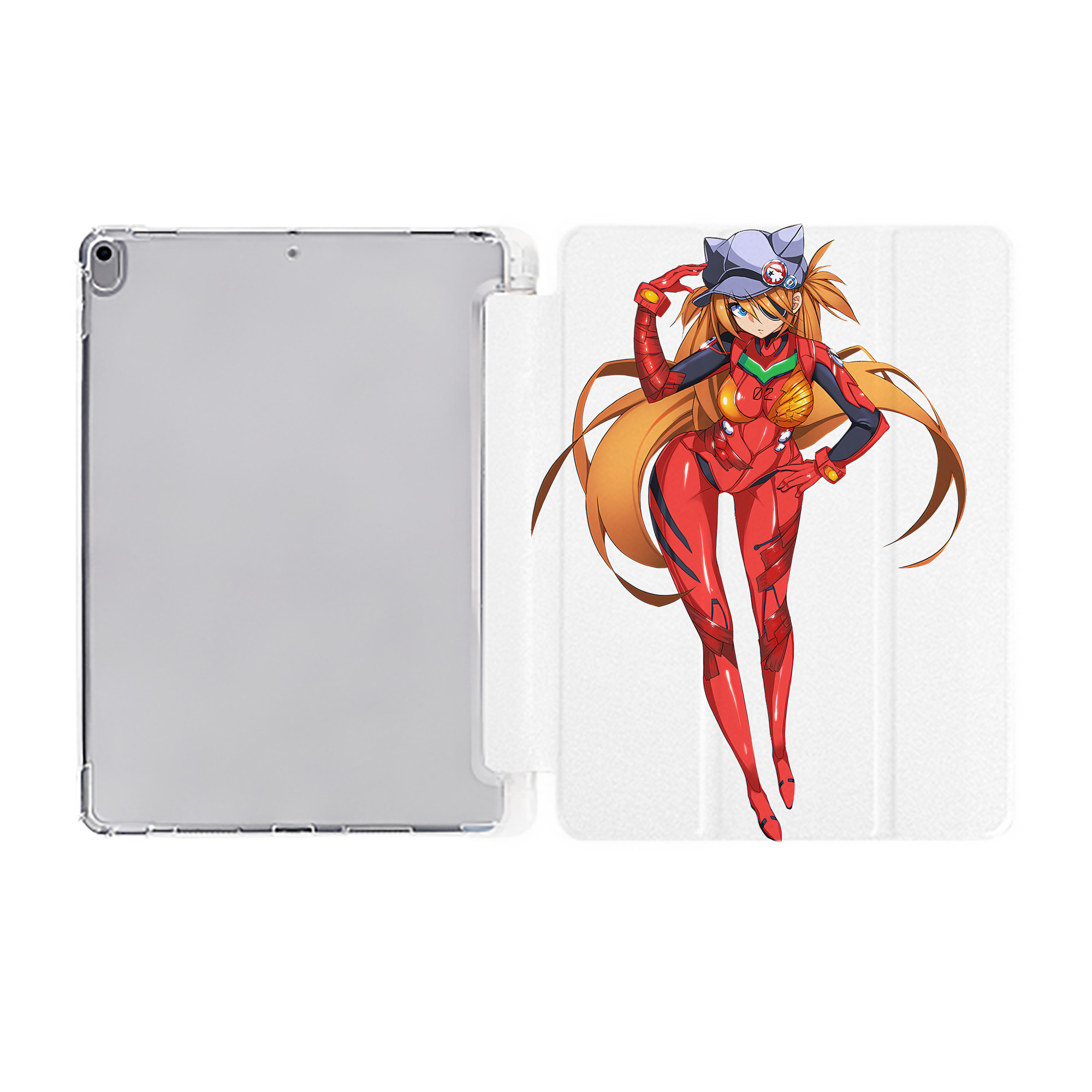 （画像用） EVA 新世紀エヴァンゲリオン IPad ケース ペン収納付き 三つ折りスタンド PUレザー×シリコン 対応機種9.5/10.5/10.9インチ